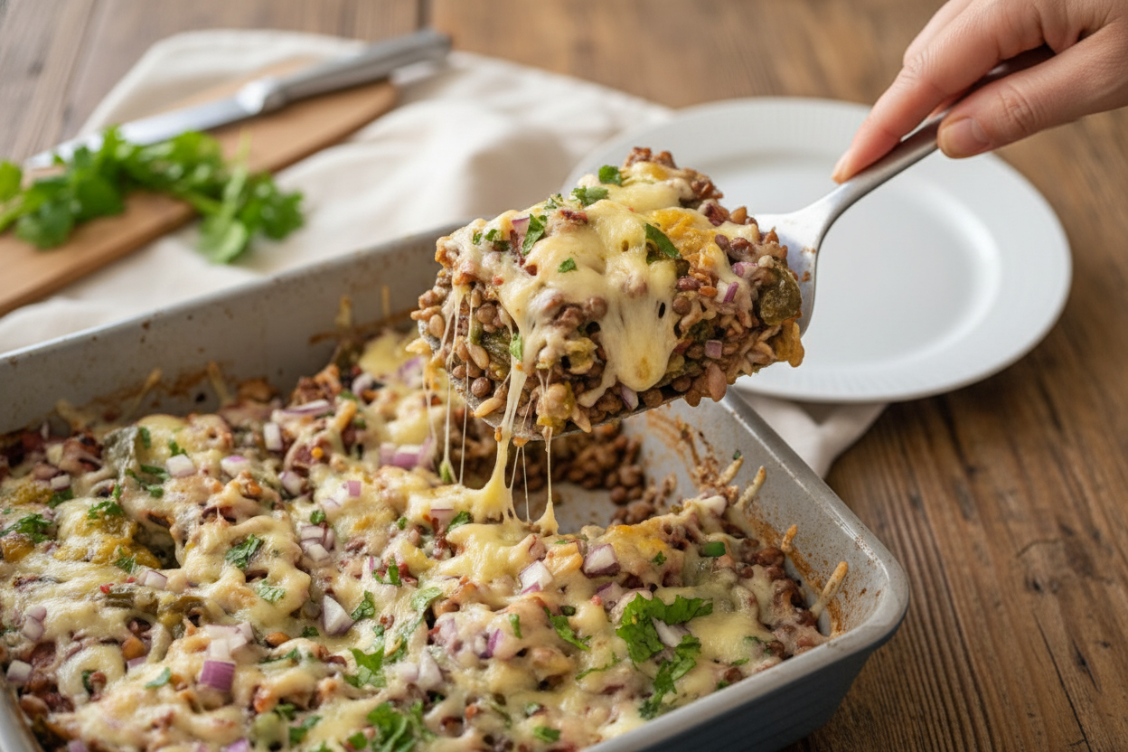 Stuffed Poblanos Casserole