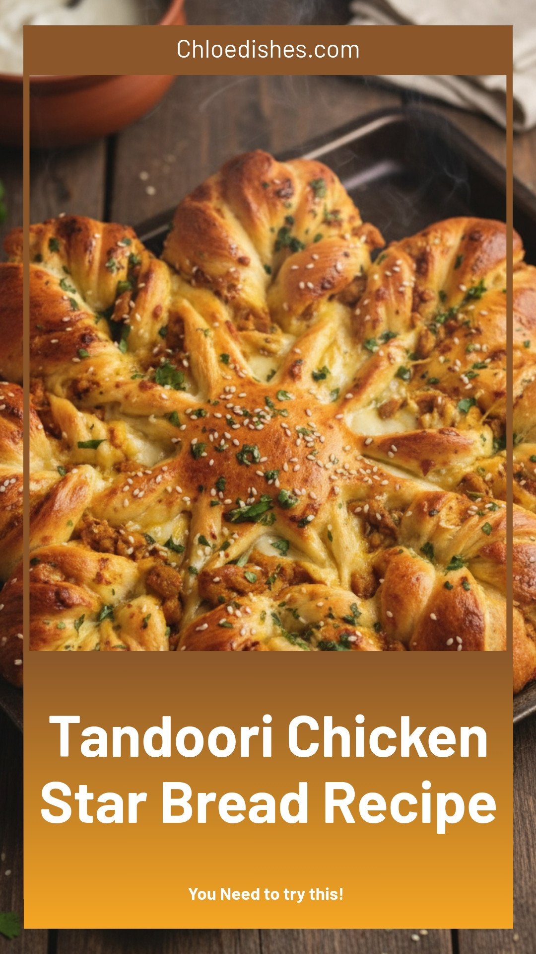 Tandoori Chicken Star Bread