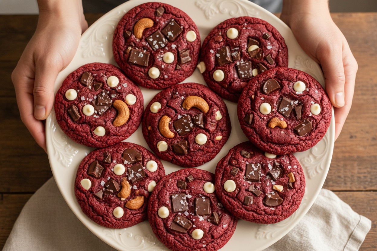 Ultimate Red Velvet Chocolate Chip Cookies
