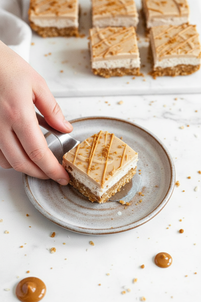 No-Bake Cookie Butter Bars (Vegan)