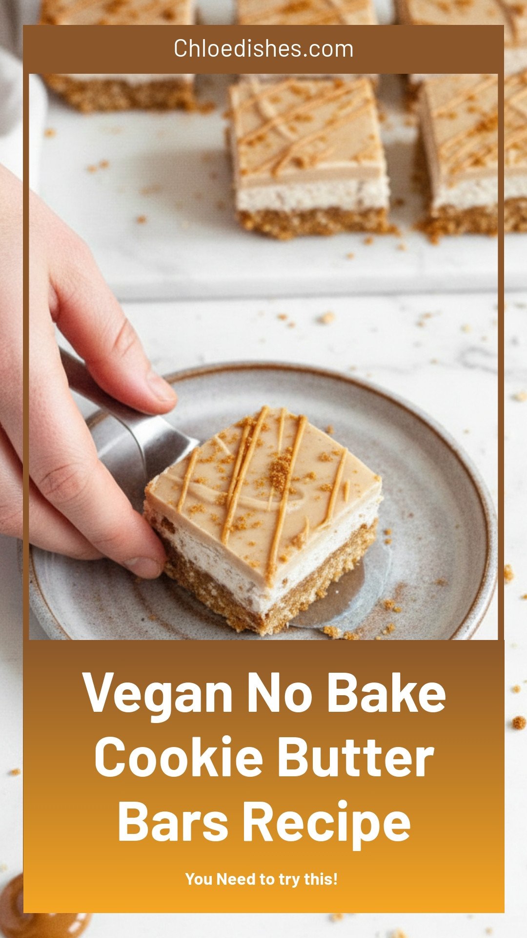 No-Bake Cookie Butter Bars (Vegan)