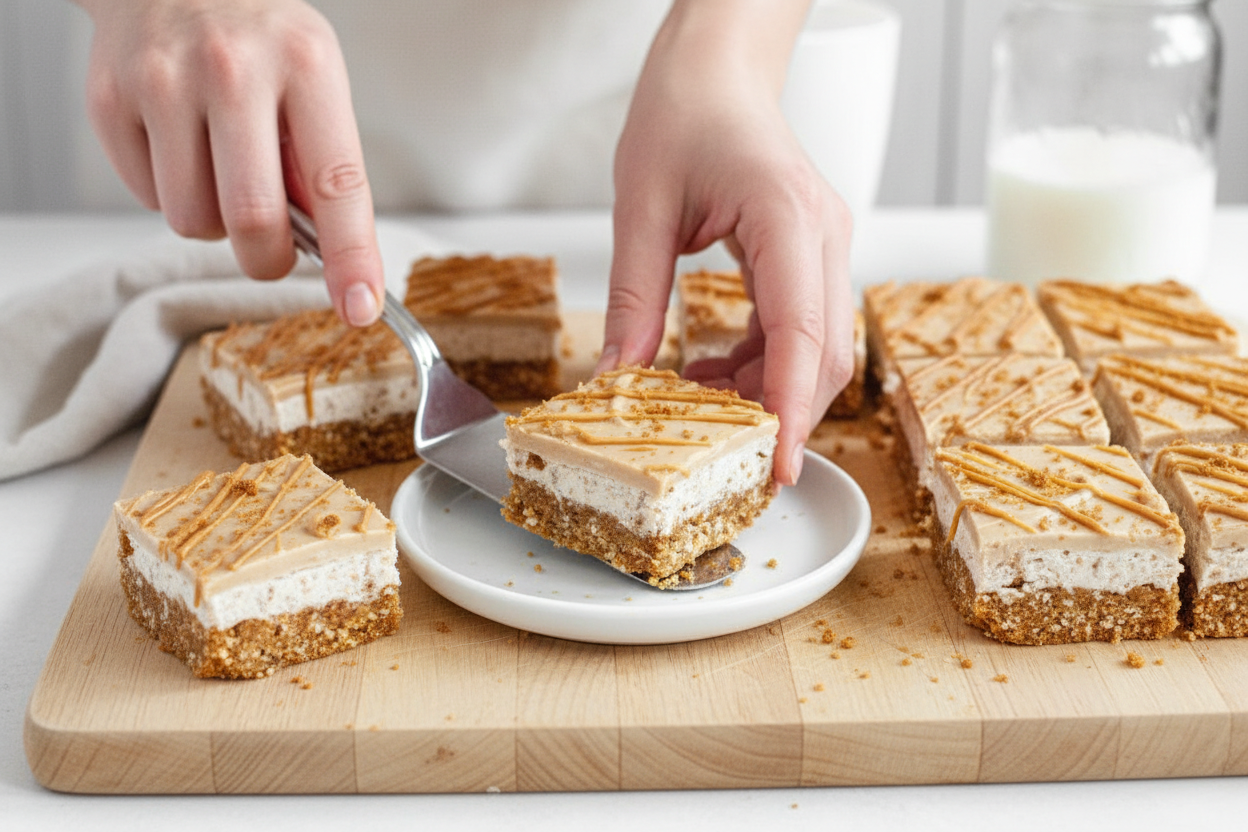 Vegan No Bake Cookie Butter Bars Recipe