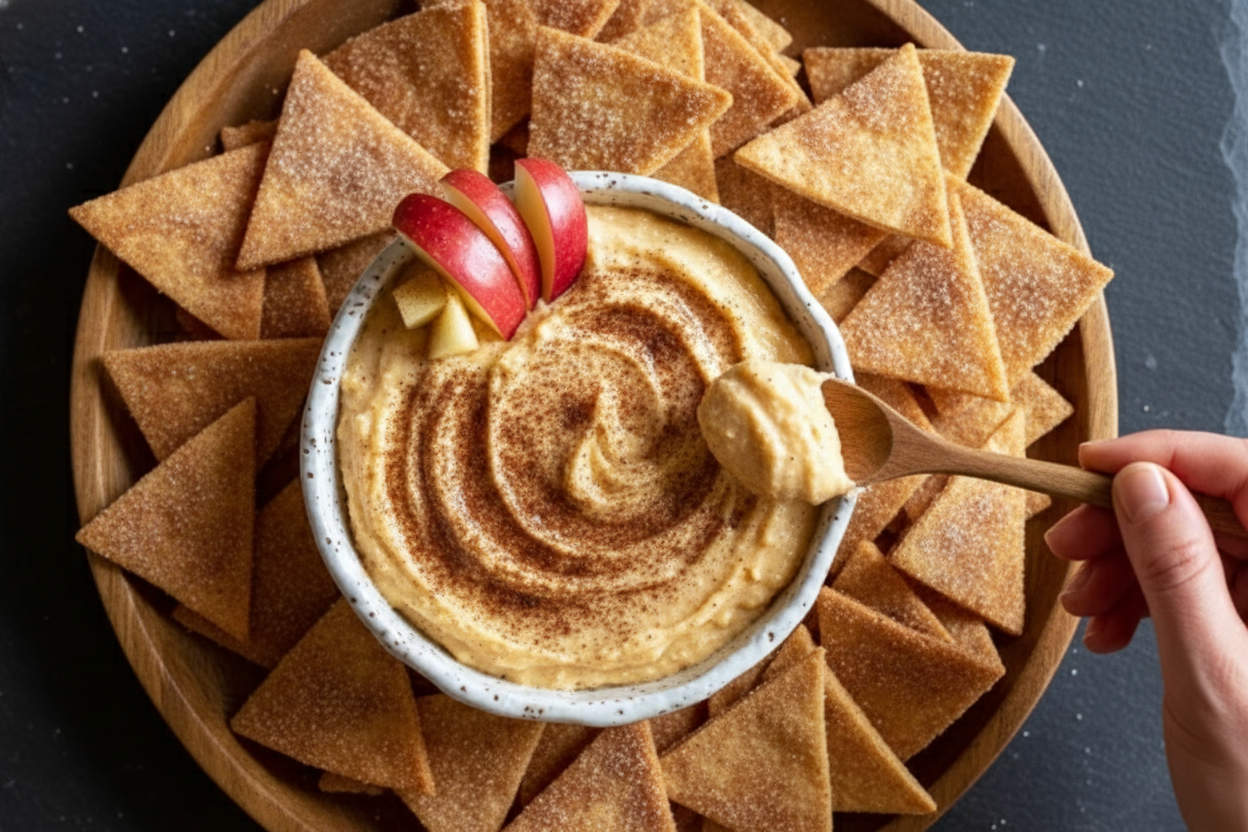 Apple Pie Dip with Cinnamon Sugar Chips Recipe