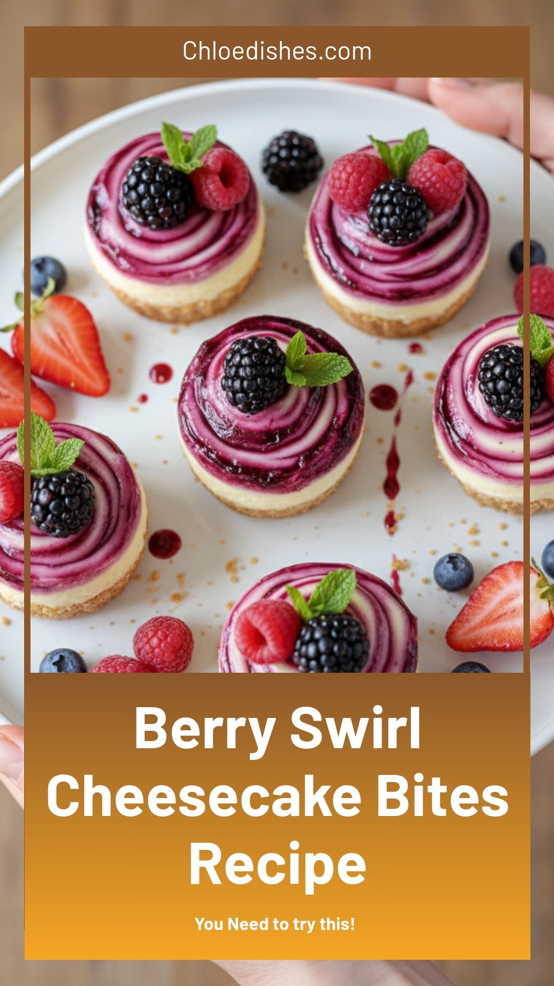 Berry Swirl Cheesecake Bites