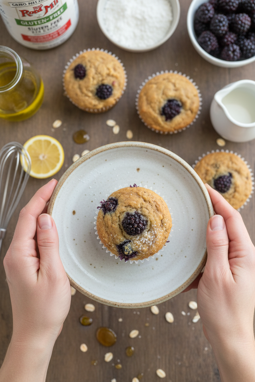 Blackberry Oatmeal Muffins