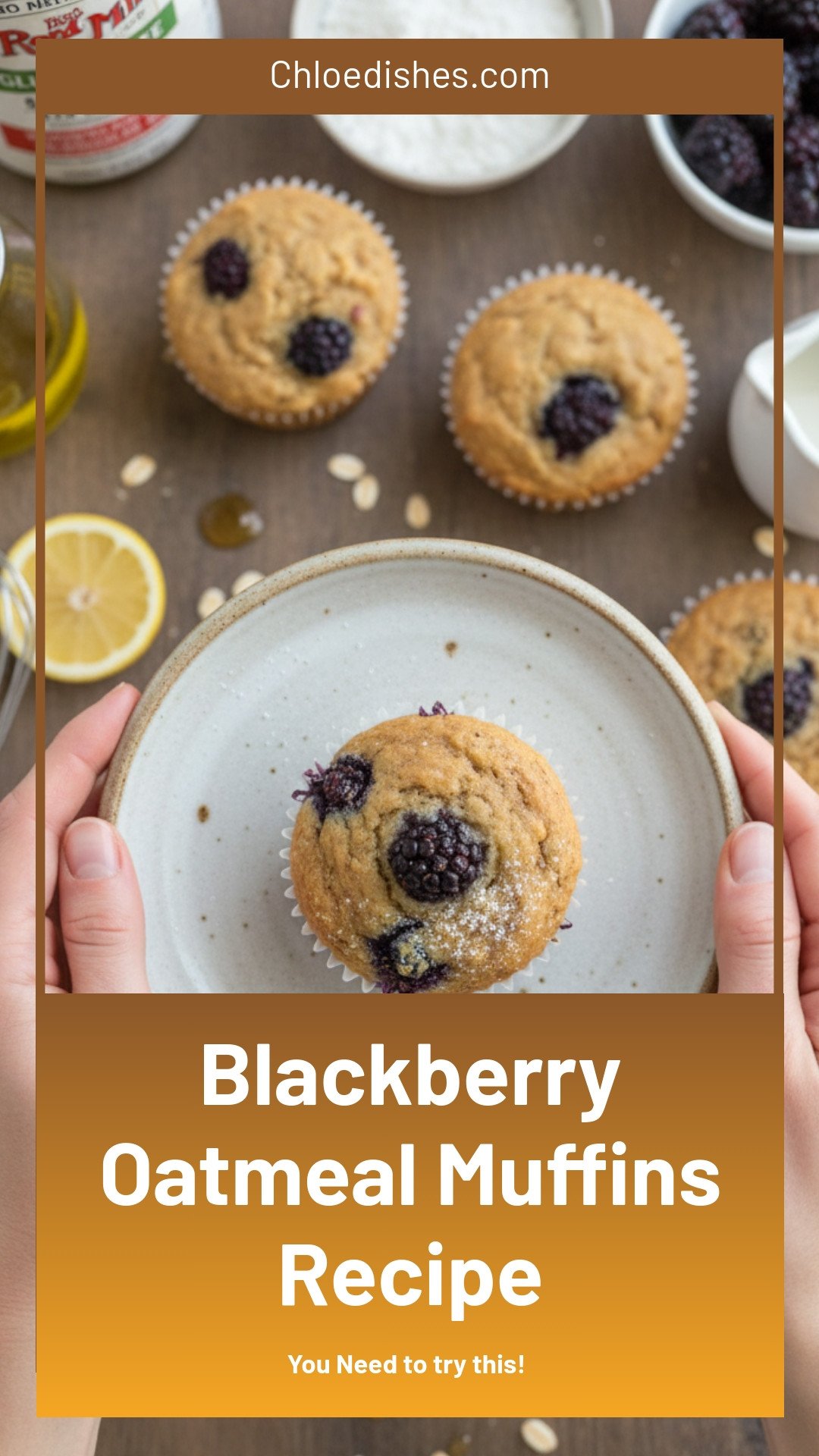 Blackberry Oatmeal Muffins