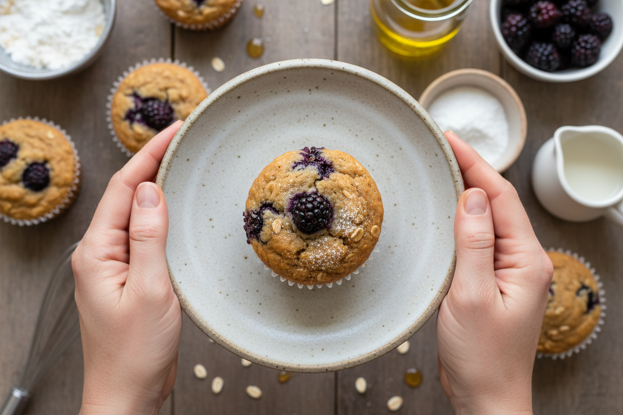 Blackberry Oatmeal Muffins Recipe
