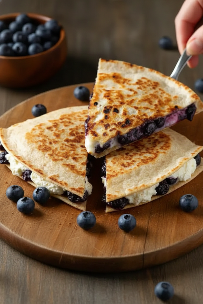 Blueberry Breakfast Quesadilla