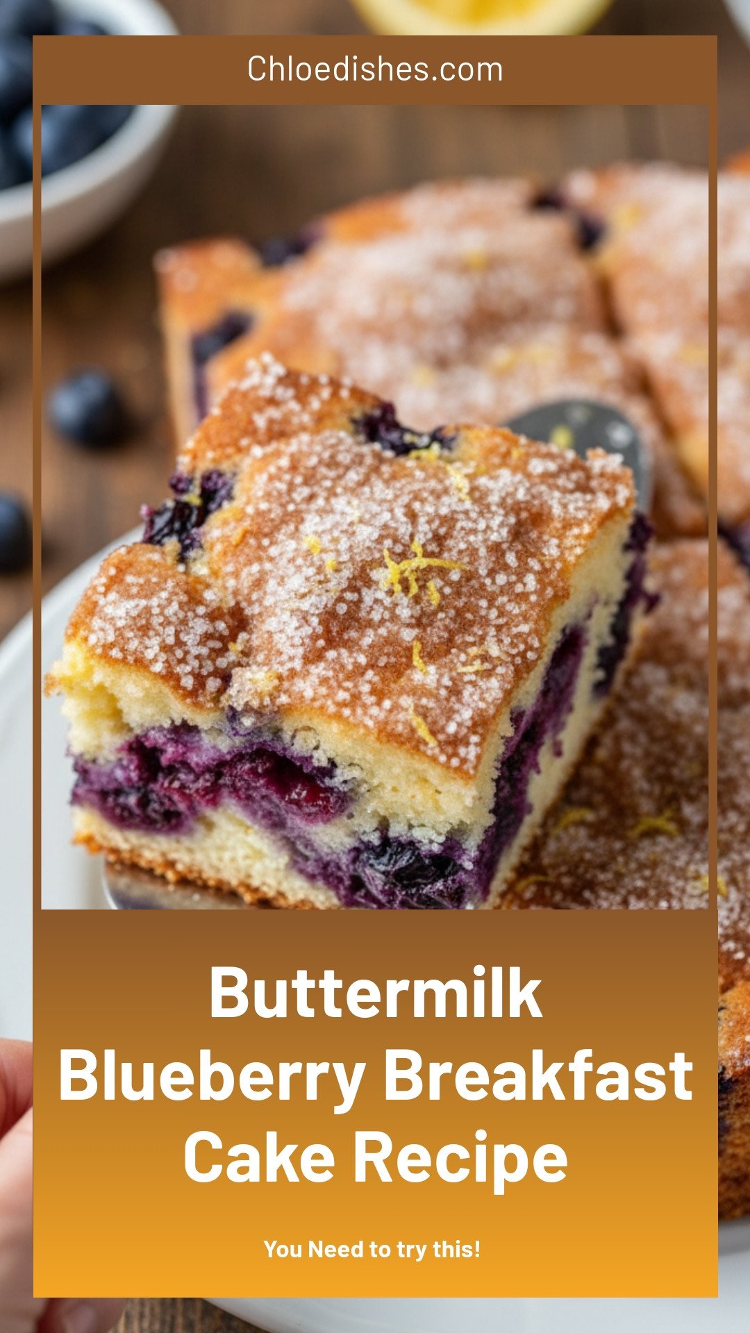 Buttermilk Blueberry Breakfast Cake Recipe