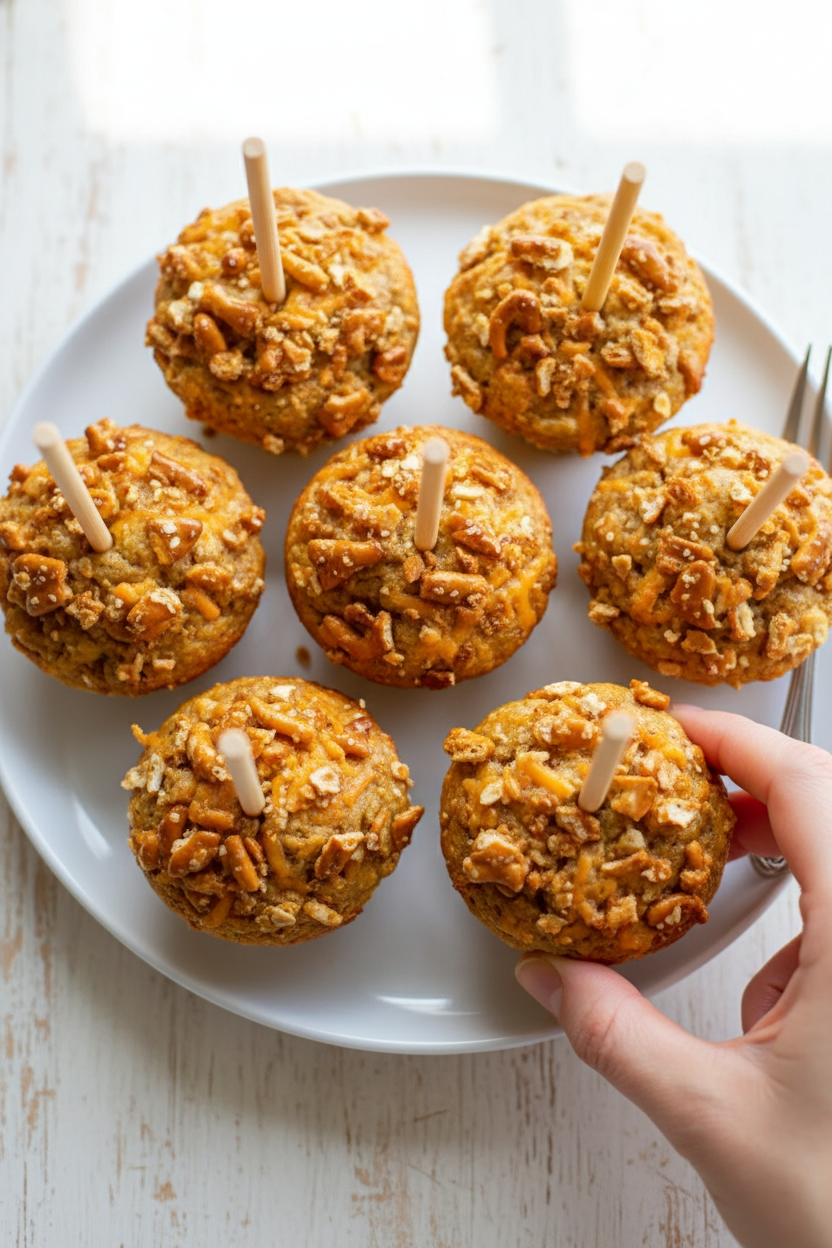 Cheesy Pretzel Chai Pumpkin Muffin