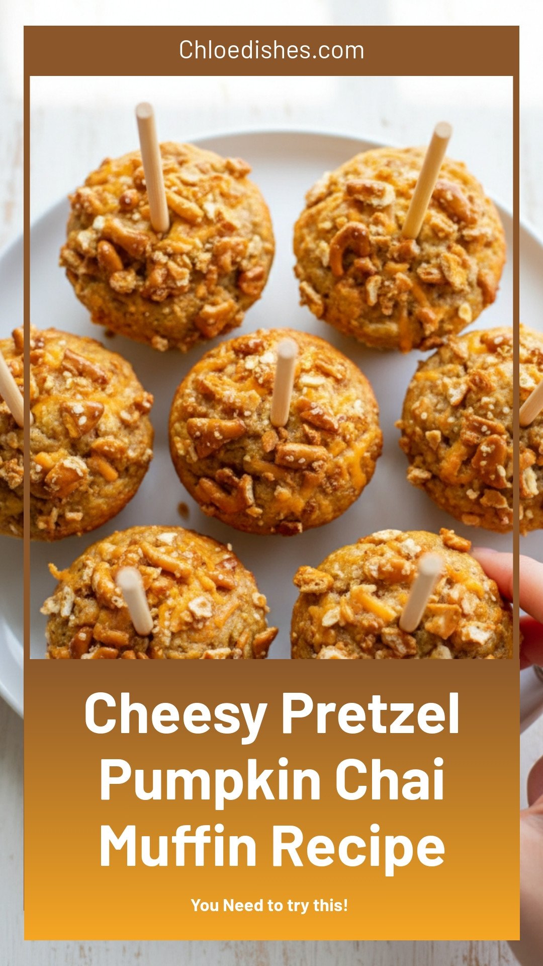 Cheesy Pretzel Chai Pumpkin Muffin