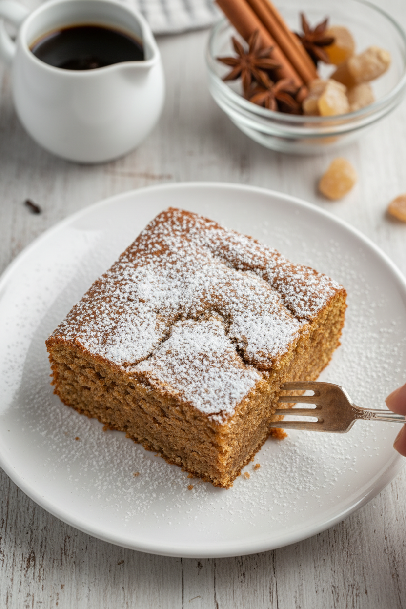 Cinnamon Gingerbread Snack Cake