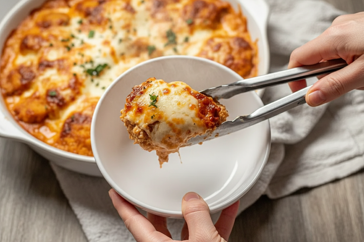 Cottage Cheese Chicken Parmesan Bowl