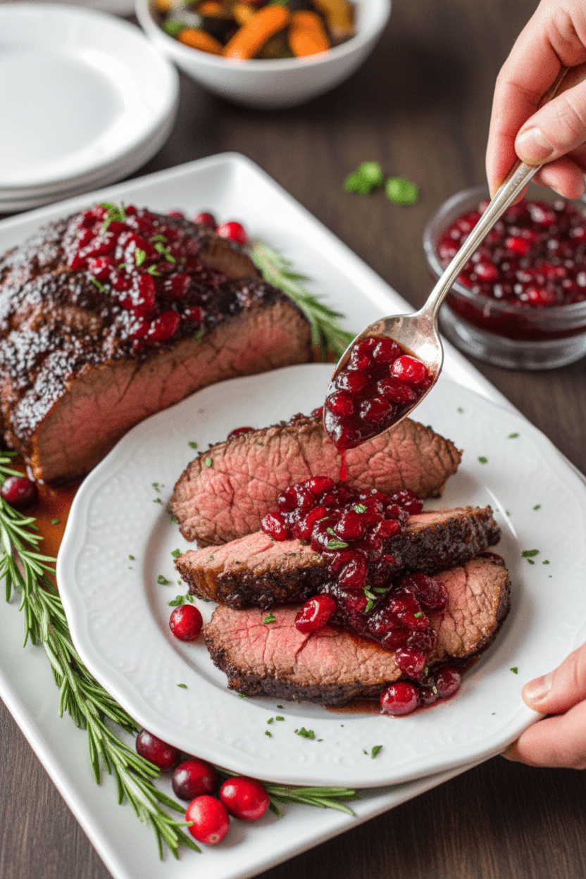 Cranberry Balsamic Roast Beef Recipe