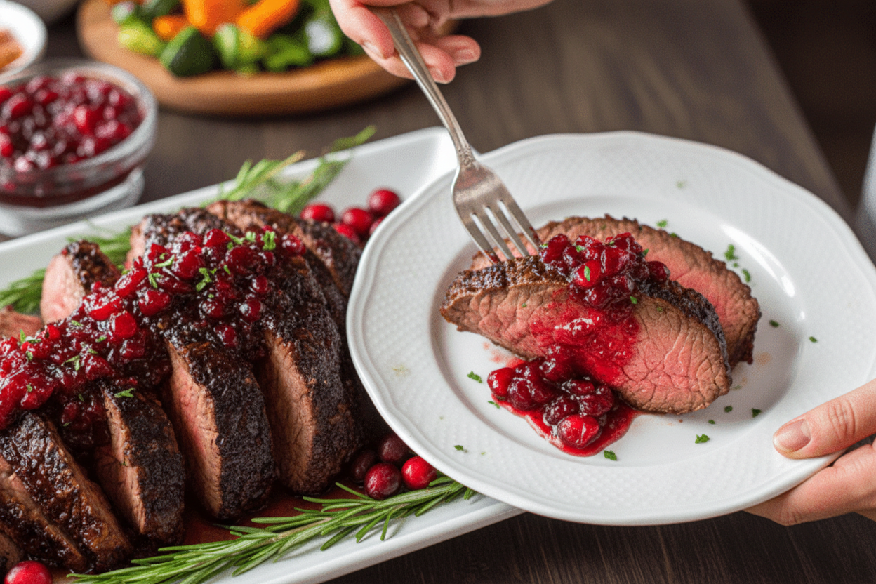 Cranberry Balsamic Roast Beef Recipe