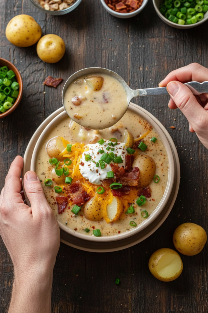 Crockpot Loaded Baked Potato Soup