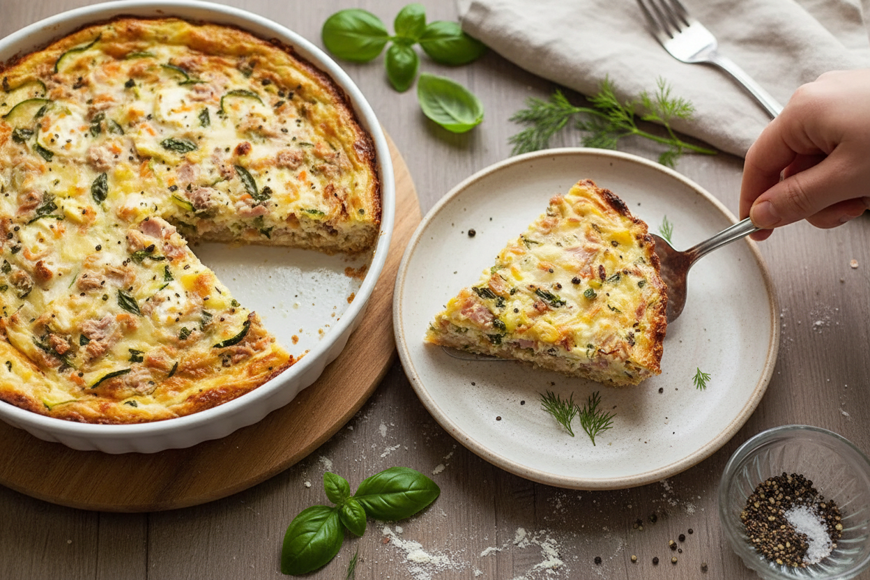 Easy Crustless Tuna Quiche Recipe