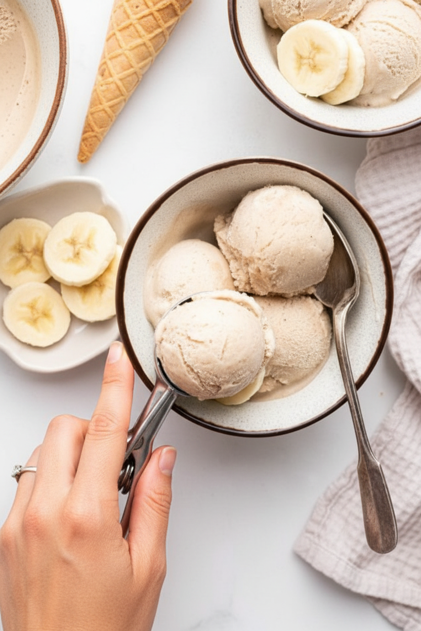 One Ingredient Banana Ice Cream