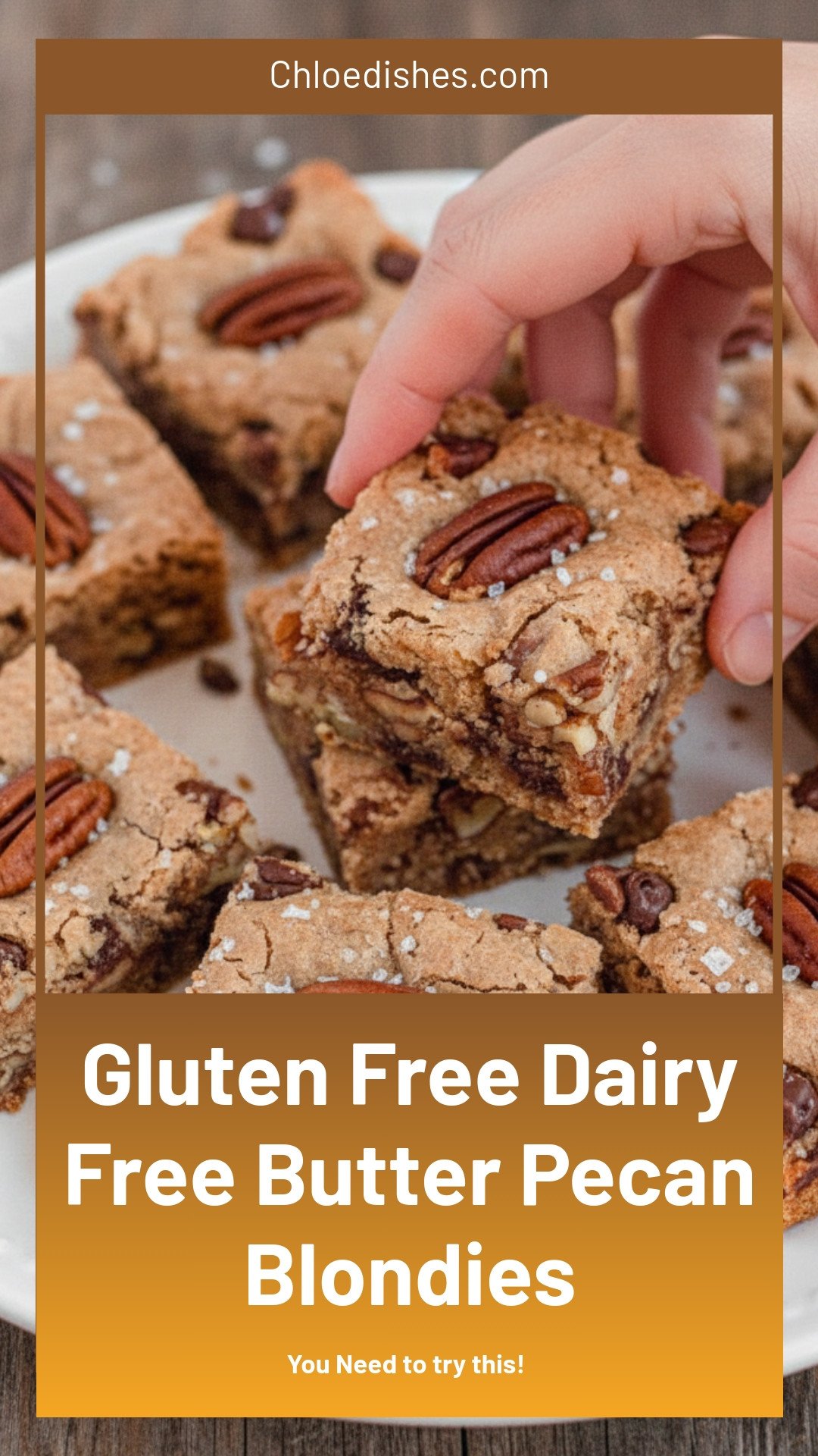 Butter Pecan Blondies (Gluten-Free & Dairy-Free)