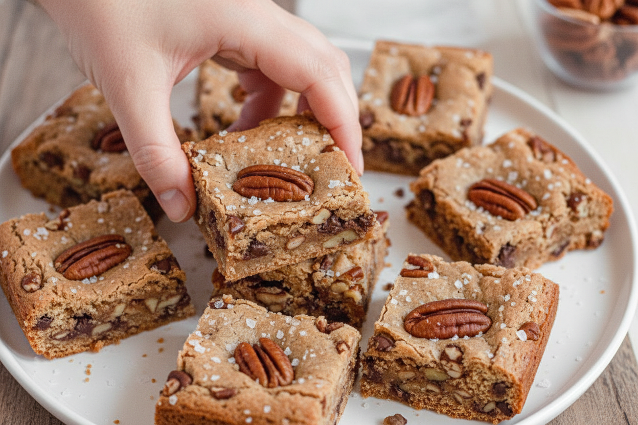 Gluten Free Dairy Free Butter Pecan Blondies