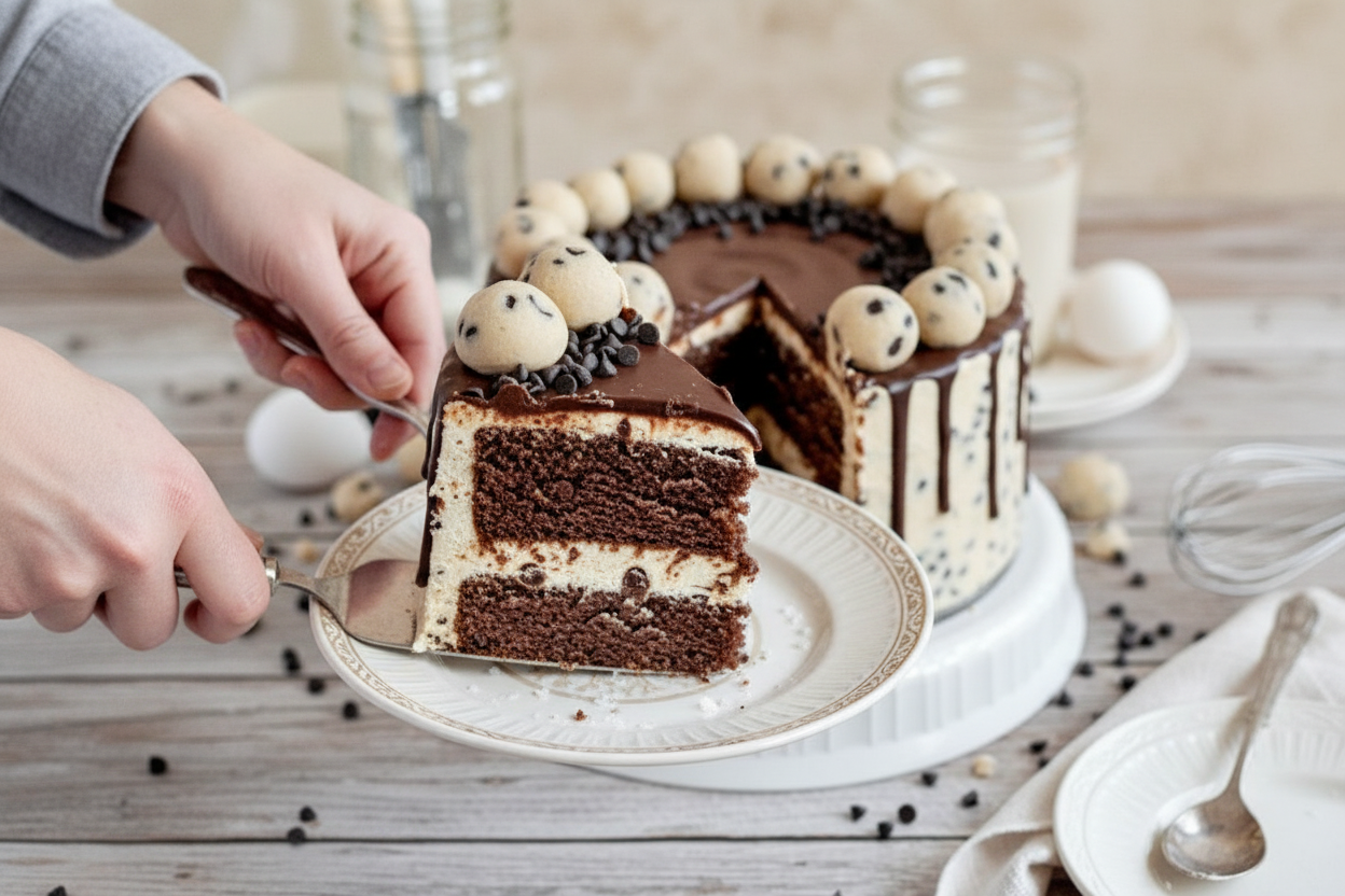 Gluten Free Dairy Free Cookie Dough Cake