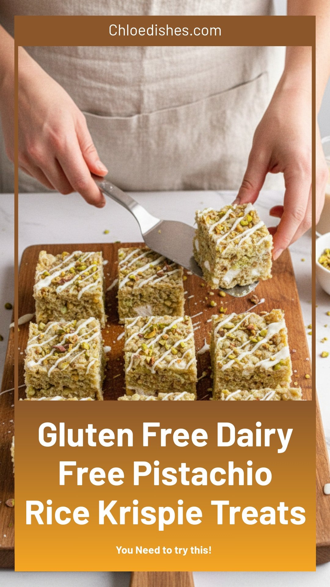 Pistachio Rice Krispie Treats (Gluten-Free & Dairy-Free)