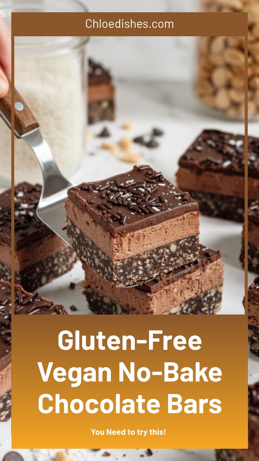 No-Bake Chocolate Bars (Gluten-Free & Vegan)