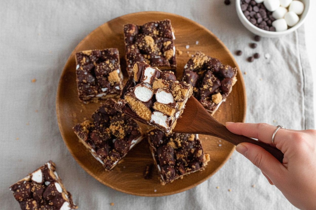 Gluten-Free Vegan No-Bake S'Mores Bars