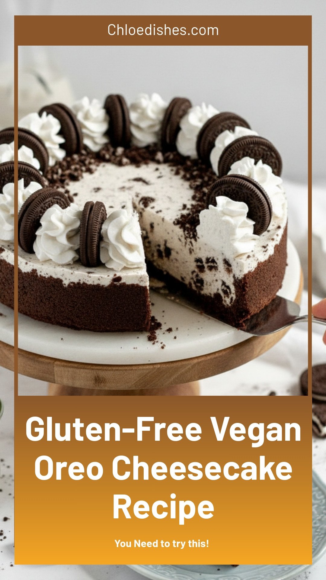 Gluten-Free Oreo Cheesecake (Vegan Option)