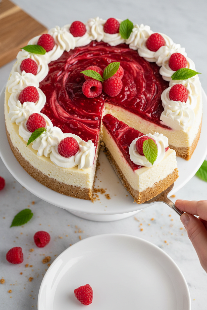 Vegan Raspberry Cheesecake (Gluten-Free)