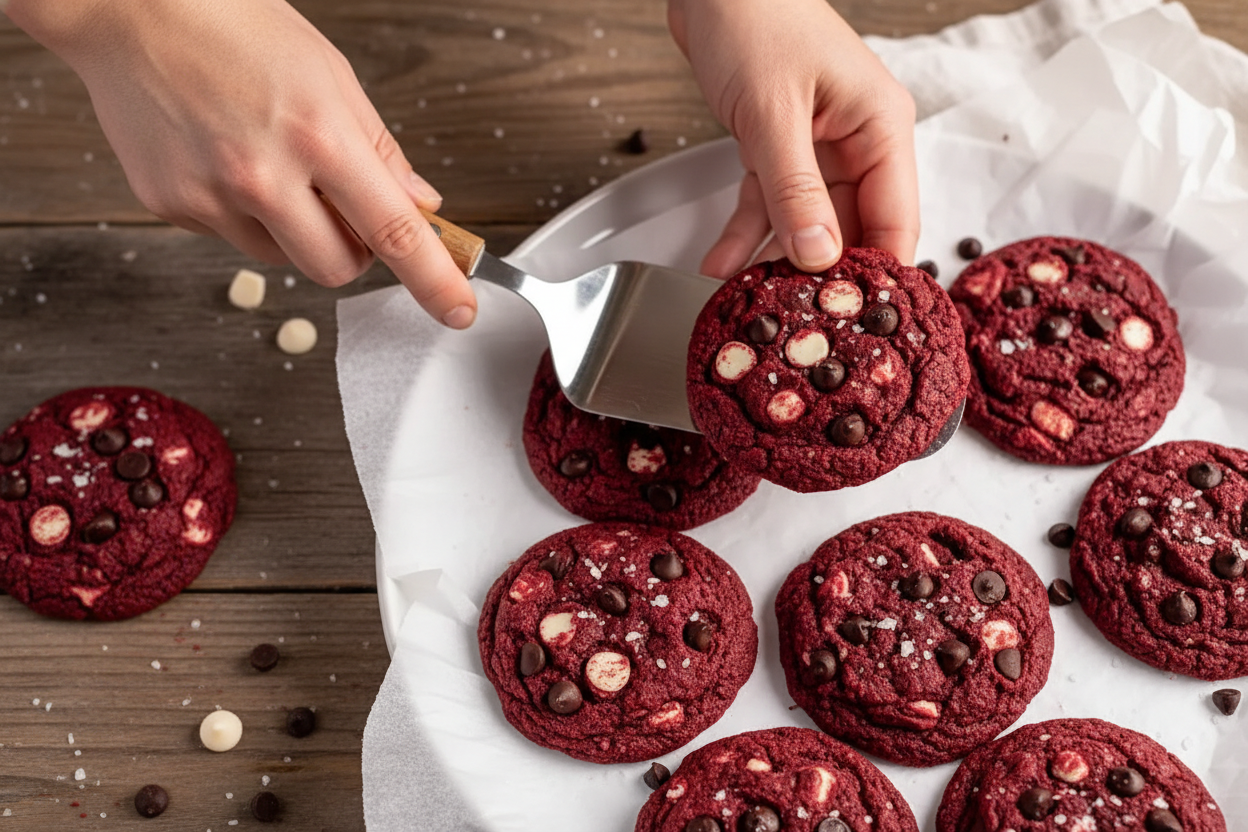 Gluten Free Vegan Red Velvet Cookies