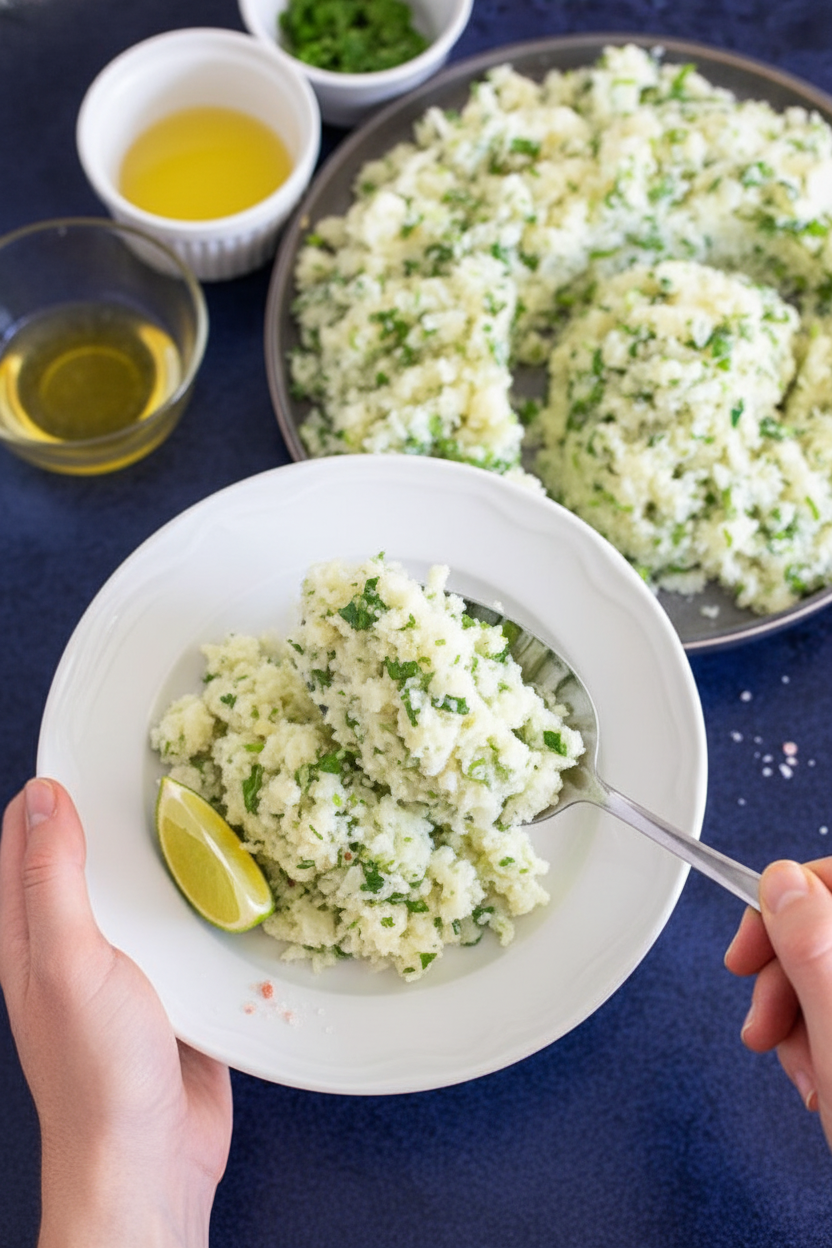 Cilantro Lime Cauliflower Rice (Instant Pot)