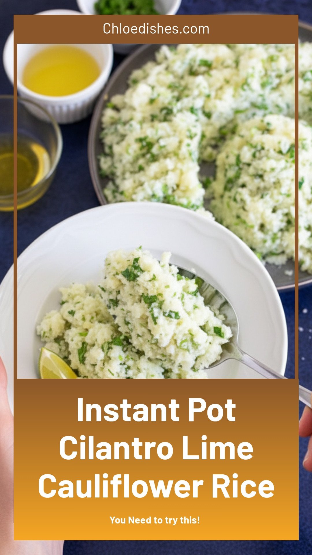 Cilantro Lime Cauliflower Rice (Instant Pot)
