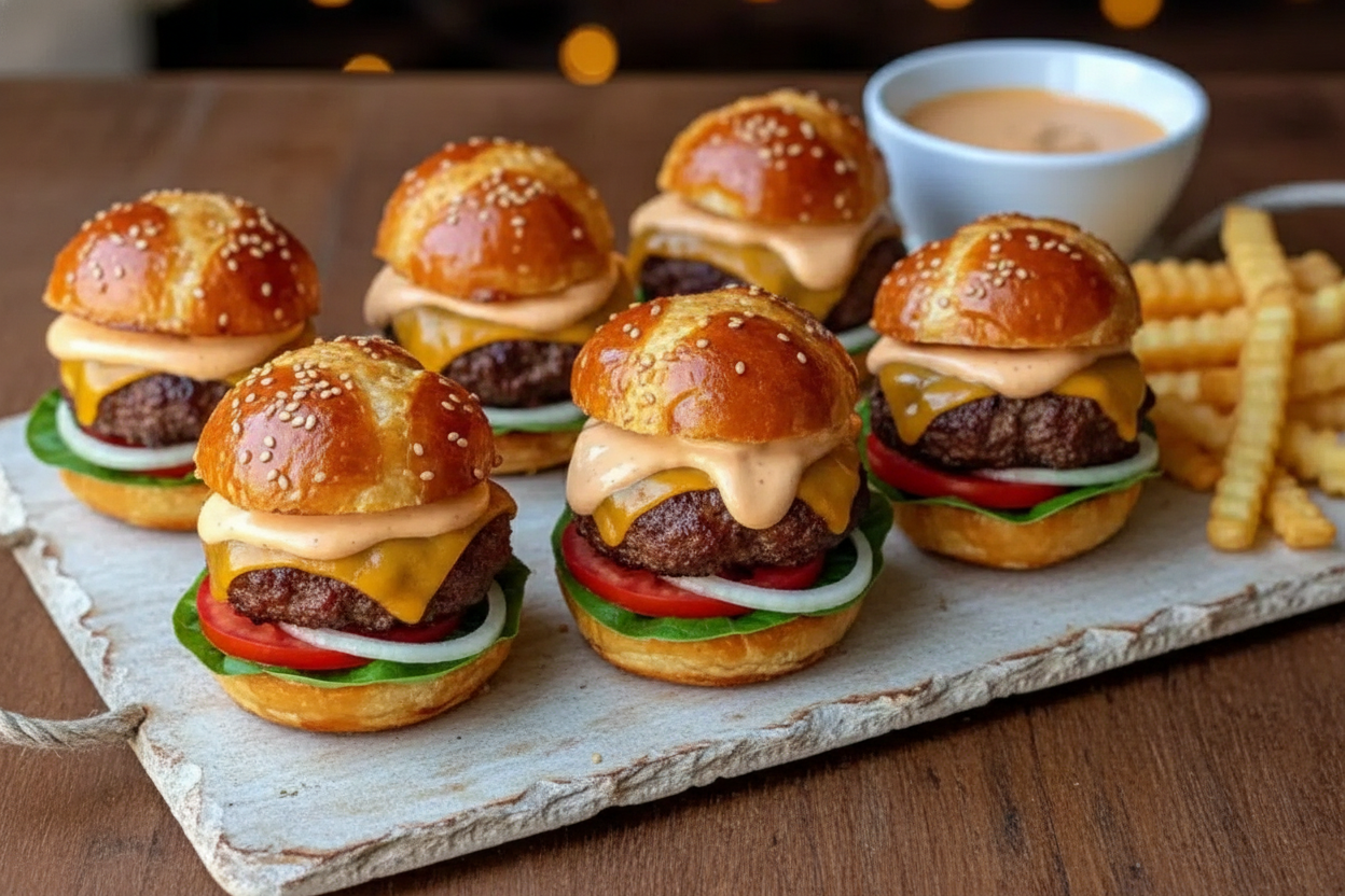 Juicy Hamburger Sliders with Secret Sauce Recipe