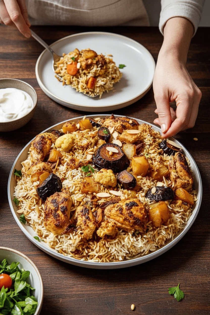 Maqluba au Poulet