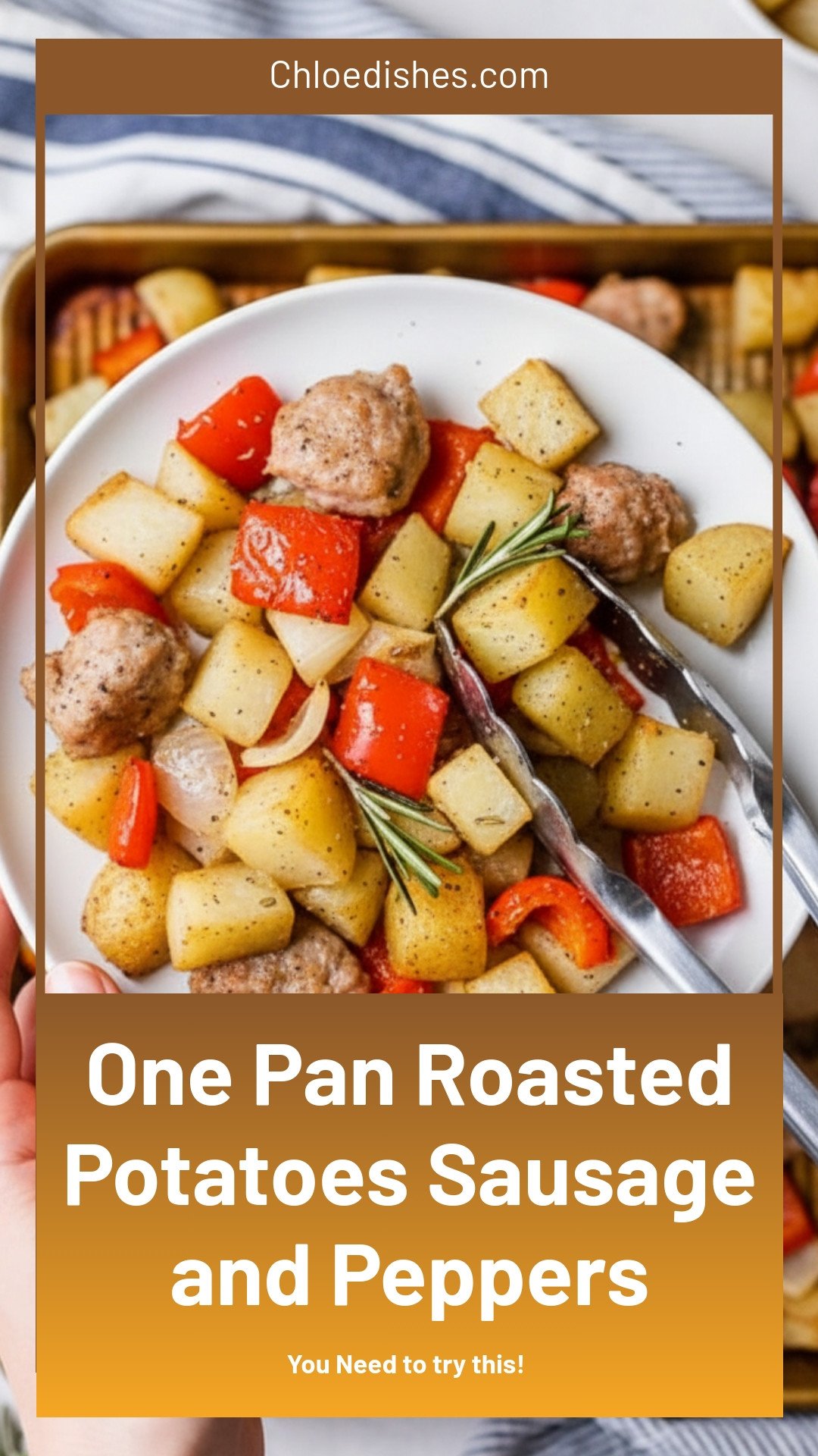 One Pan Roasted Potatoes, Sausage and Peppers