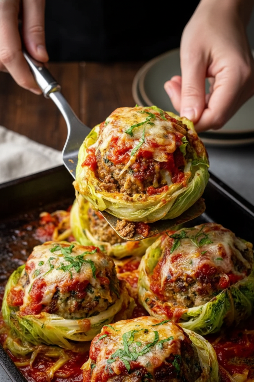 Oven-Baked Cabbage Burgers