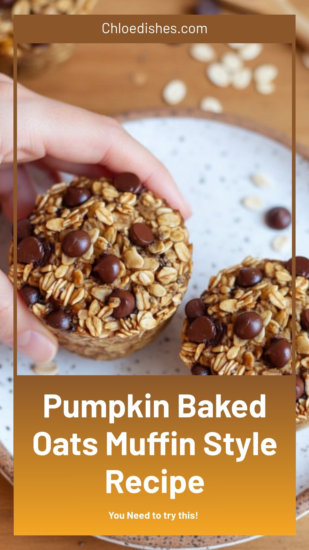 Pumpkin Baked Oats - Muffin-Style
