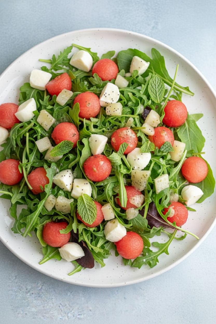Watermelon Salad With Arugula