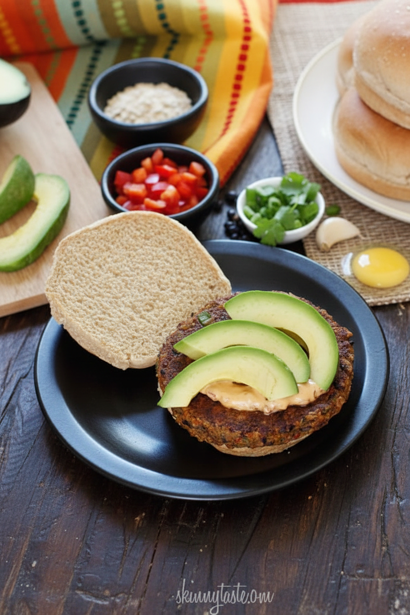 Spicy Black Bean Burgers with Chipotle Mayonnaise