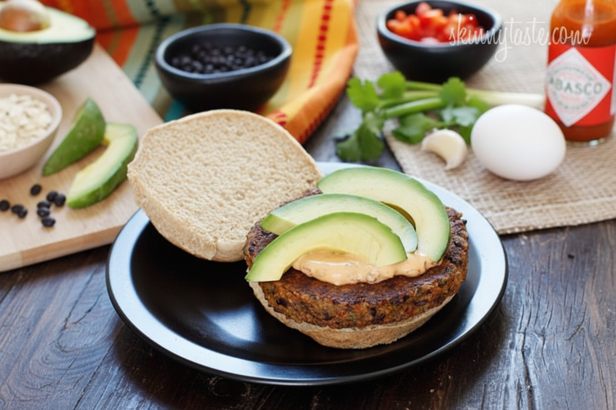Spicy Black Bean Burgers with Chipotle Mayo