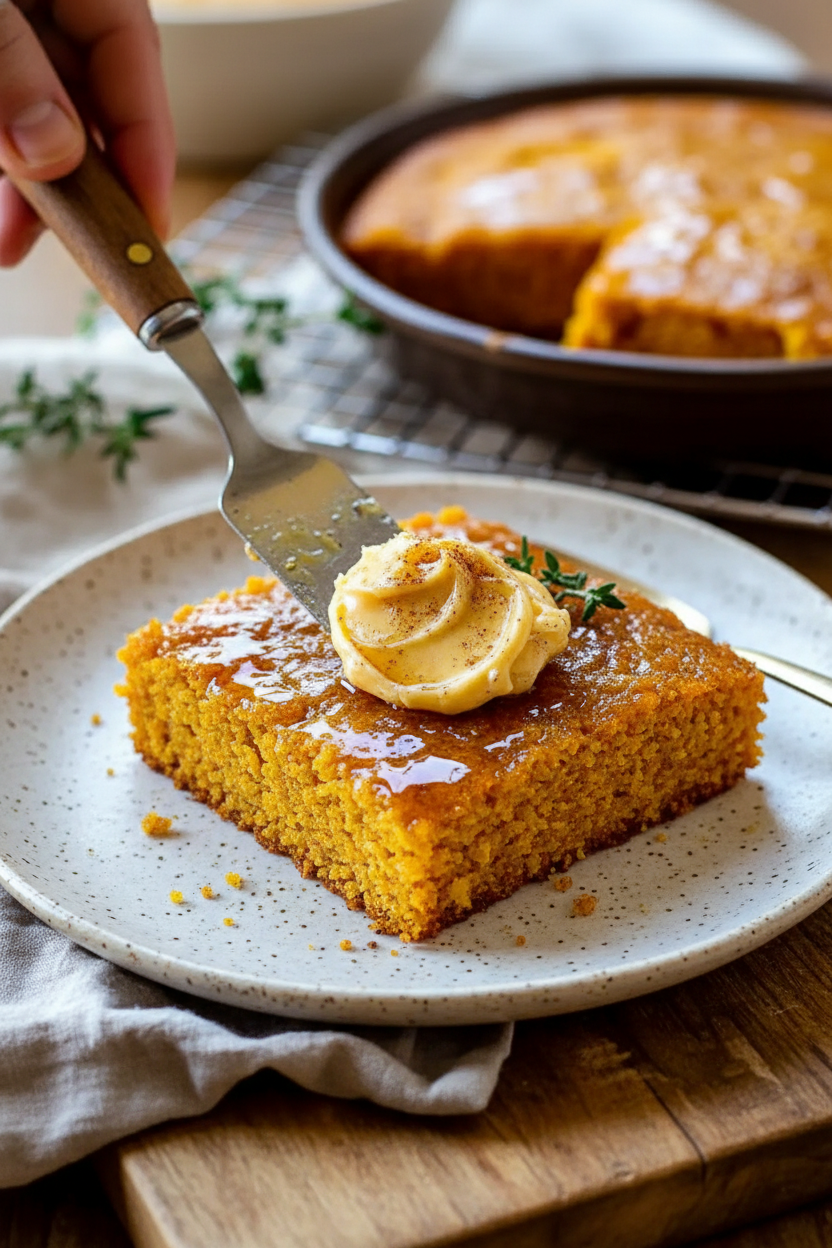 Sweet Potato Cornbread with Cinnamon Honey Butter Bliss