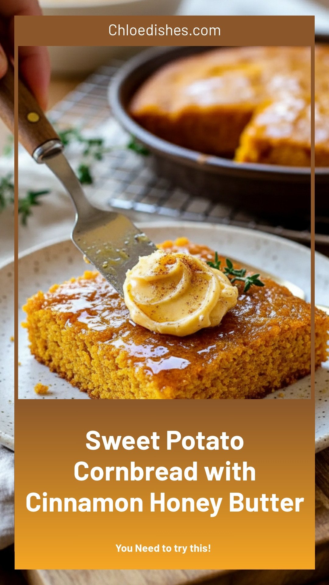 Sweet Potato Cornbread with Cinnamon Honey Butter Bliss