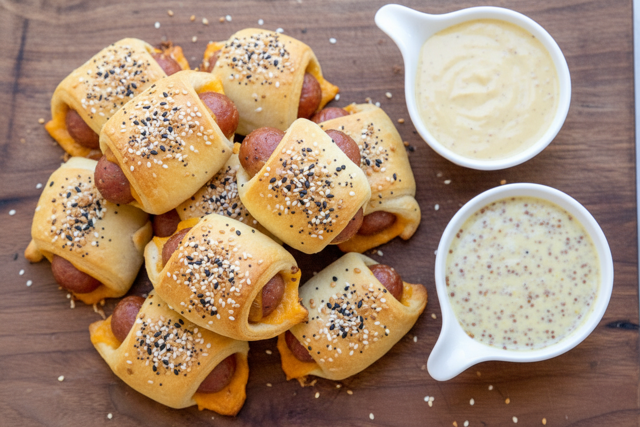 Trader Joes Fancy Piggies with Creamy Honey Mustard