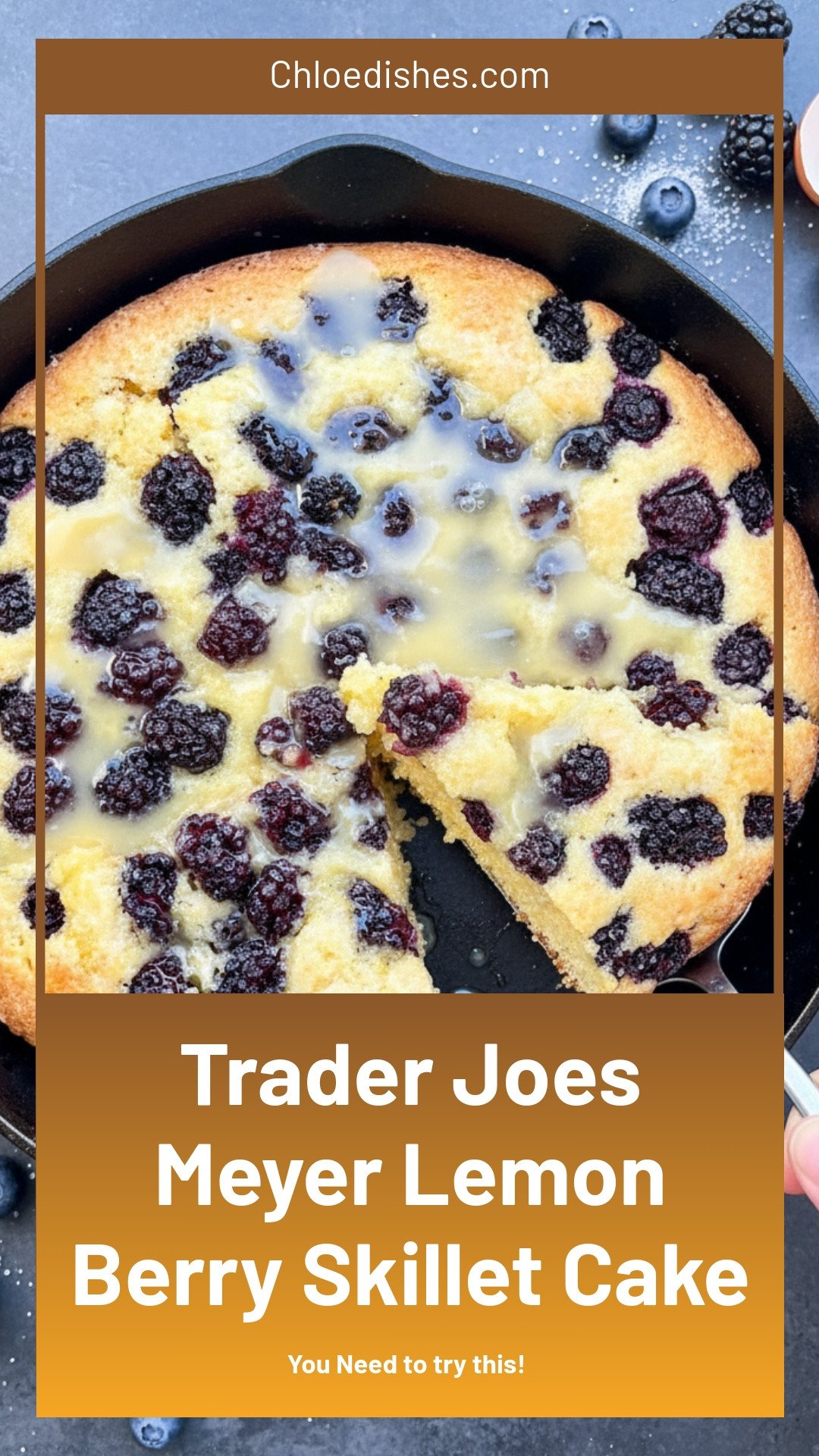 One-Skillet Trader Joe’s Meyer Lemon Berry Cake | Caroline Chambers