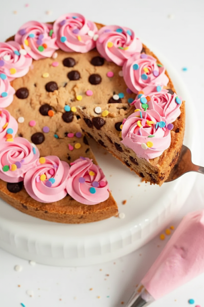 Gluten-Free Chocolate Chip Cookie Cake (Vegan)