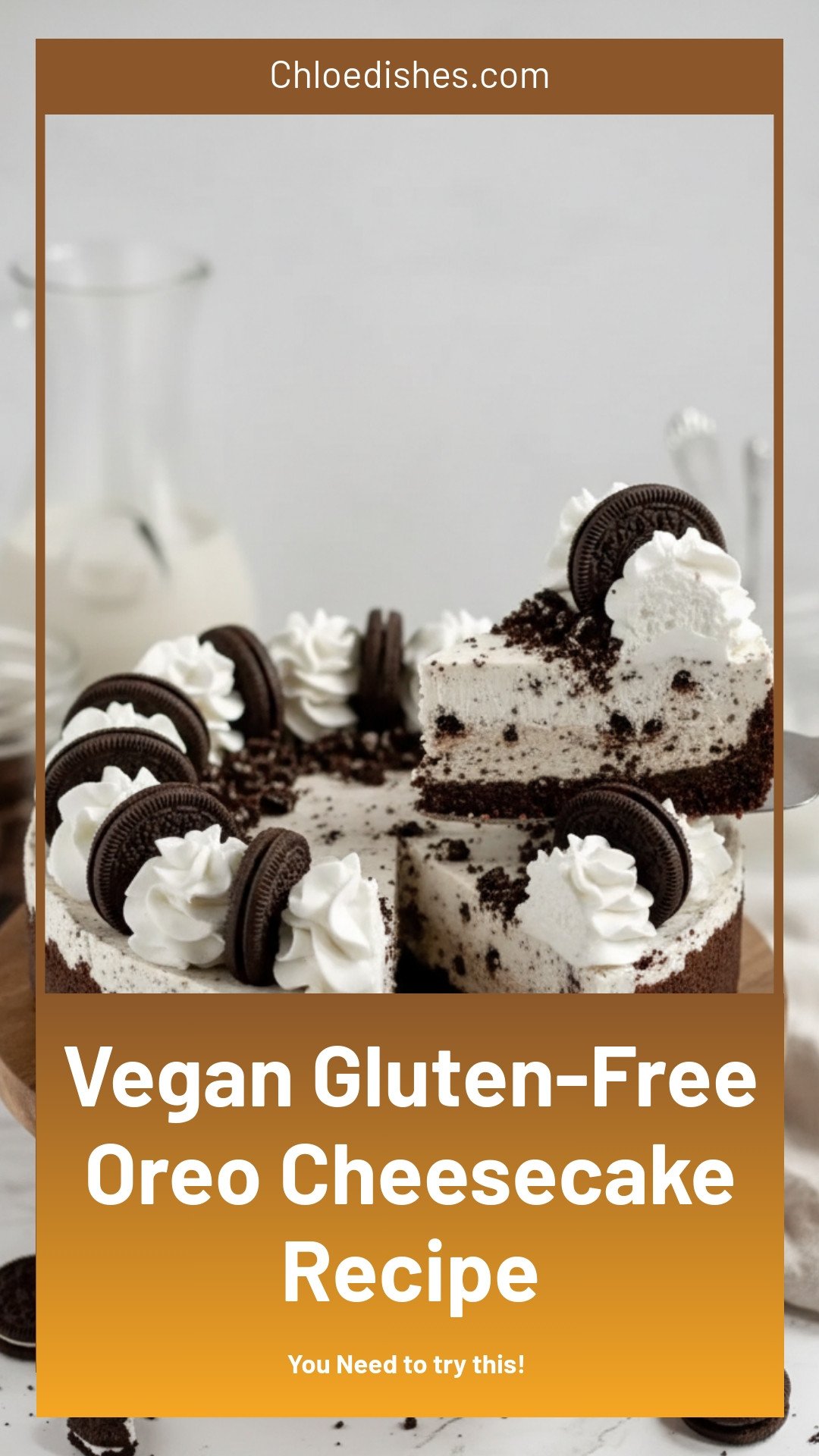 Gluten-Free Oreo Cheesecake (Vegan Option)