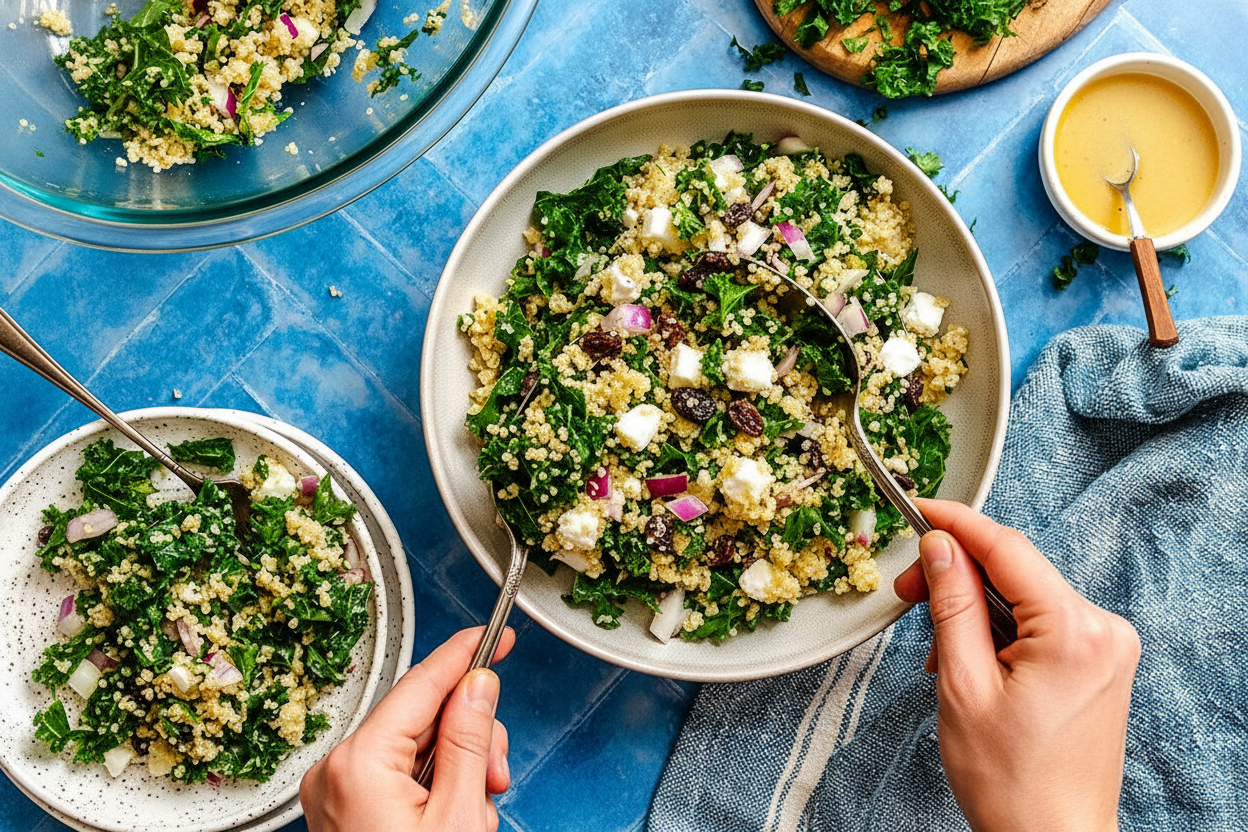 15 Minute Kale and Quinoa Salad Recipe