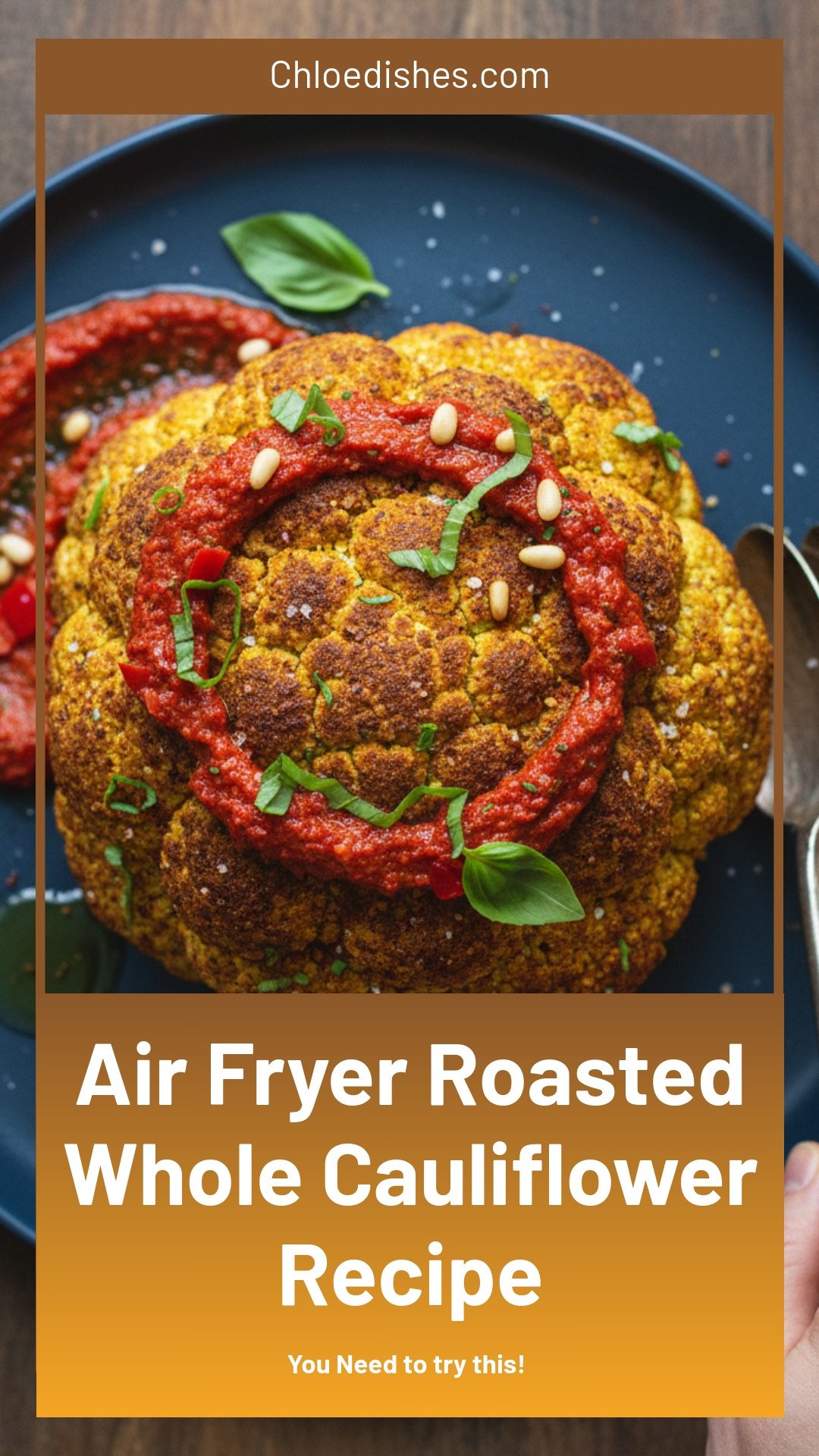 Roasted Whole Cauliflower in Air Fryer