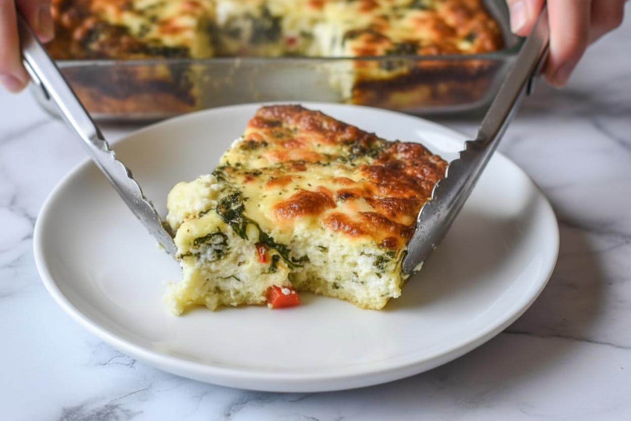 Baked Spinach and Cheese Egg Casserole